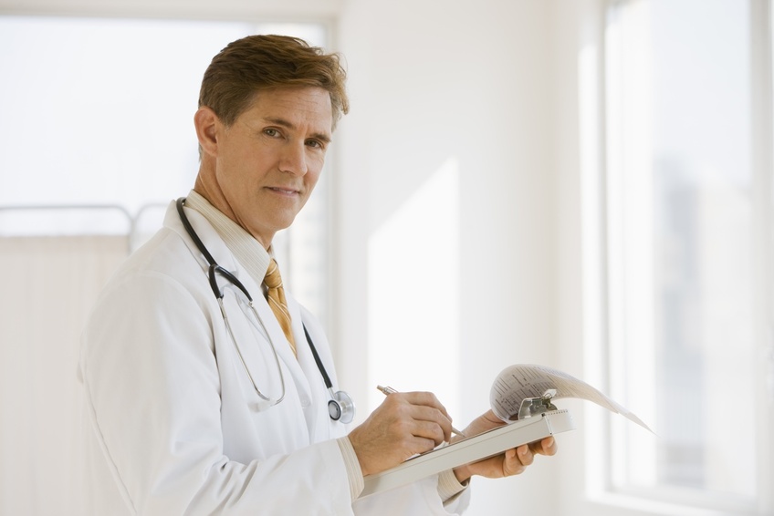 Doctor looking at camera